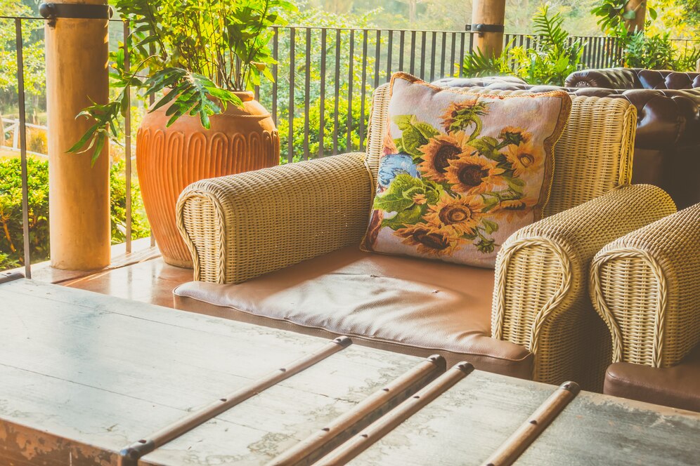 tropical touch balcony design