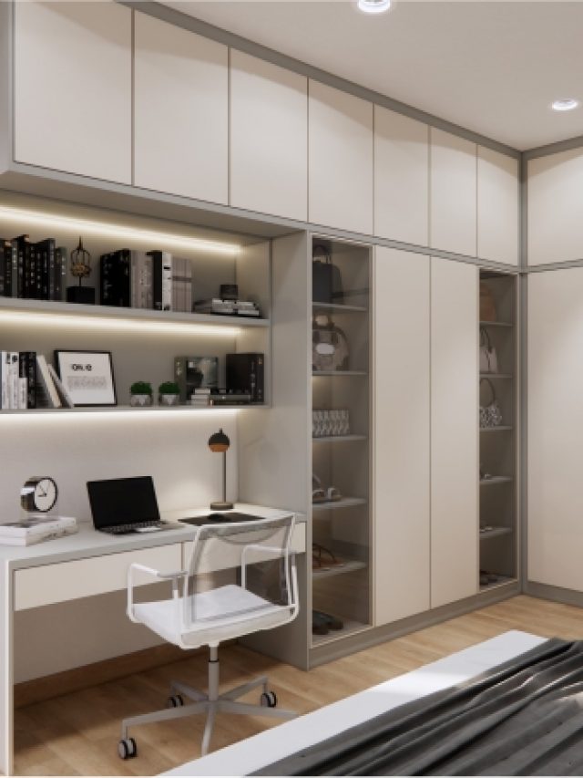 7 Wardrobe With Study Table Designs That Will Wow You!
