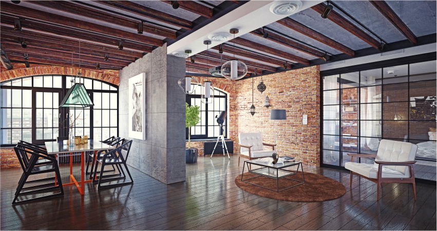 Partition Wall Designs for Living Room: Bricks Wall Partition