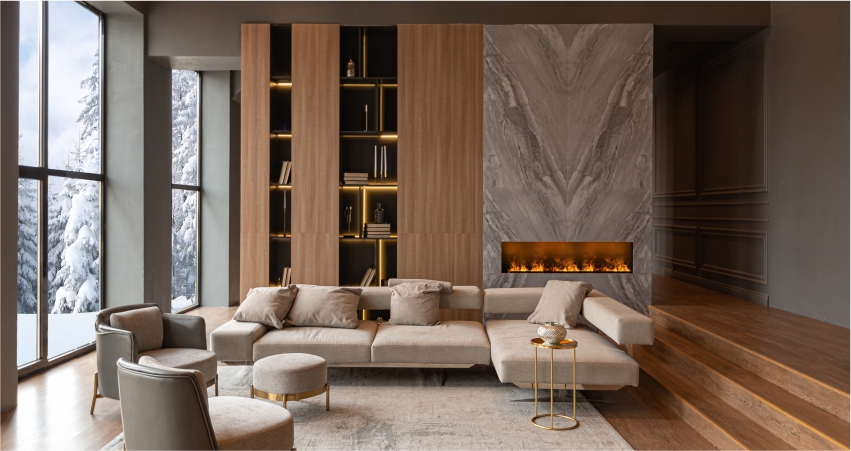 Partition Wall Designs for Living Room: Advanced Marble Divider
