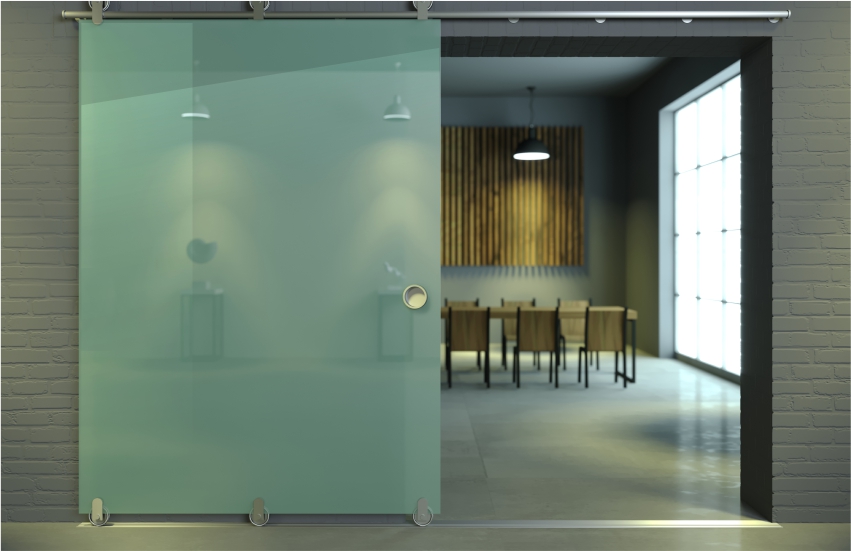 Partition Wall Designs for Living Room: Sliding Glass Partition