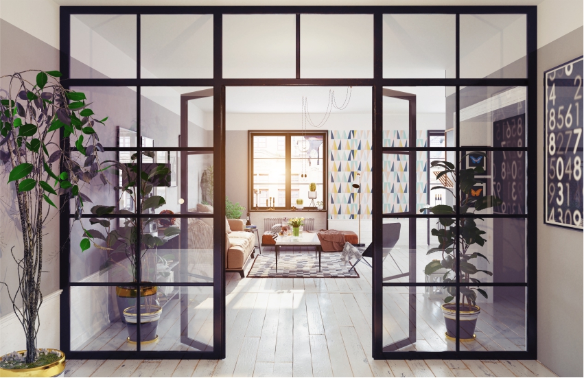 Partition Wall Designs for Living Room: Glasses With Modern Frames