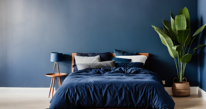 Rich Combination of Blue for Bedroom