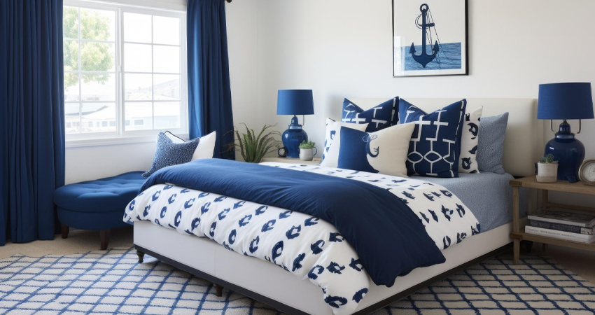 bedroom blue color design