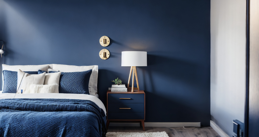 Classic Charm of White with Navy Blue