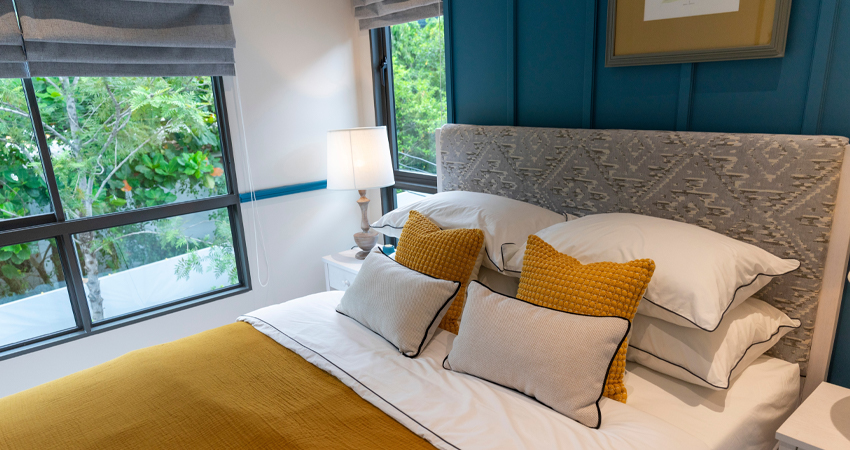 Blue and Yellow Combination For A Charming Bedroom
