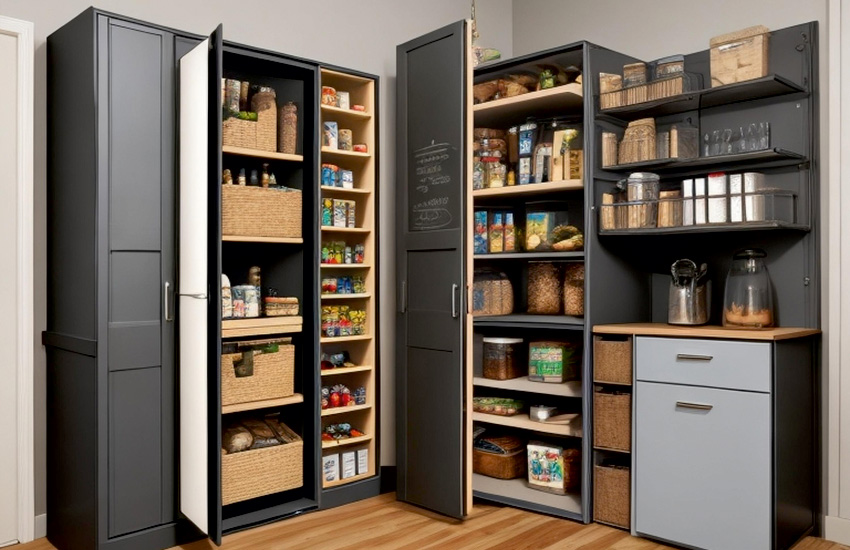 Multiple Storage Space in Tall Unit For Kitchen