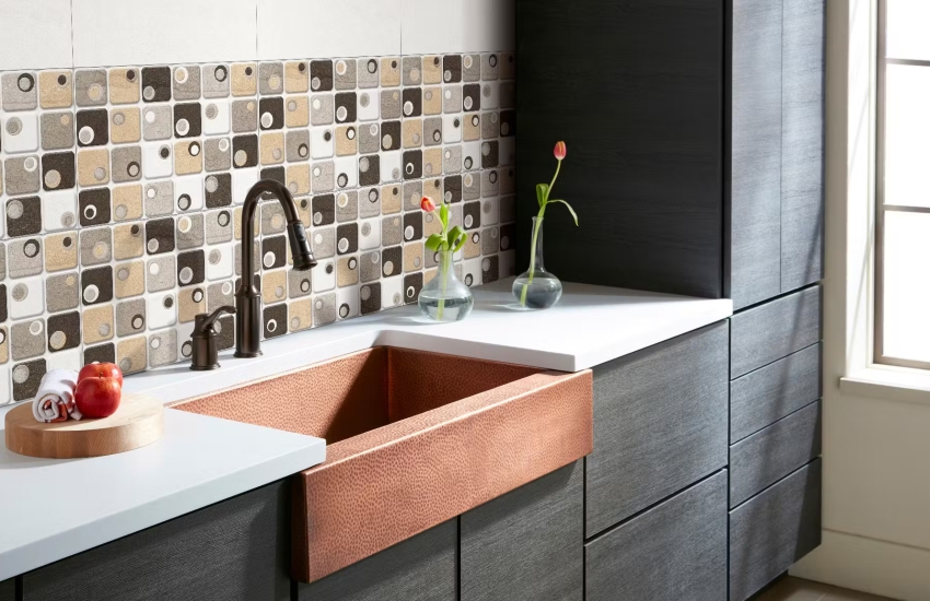 Kitchen Tile Designs with Tall Units