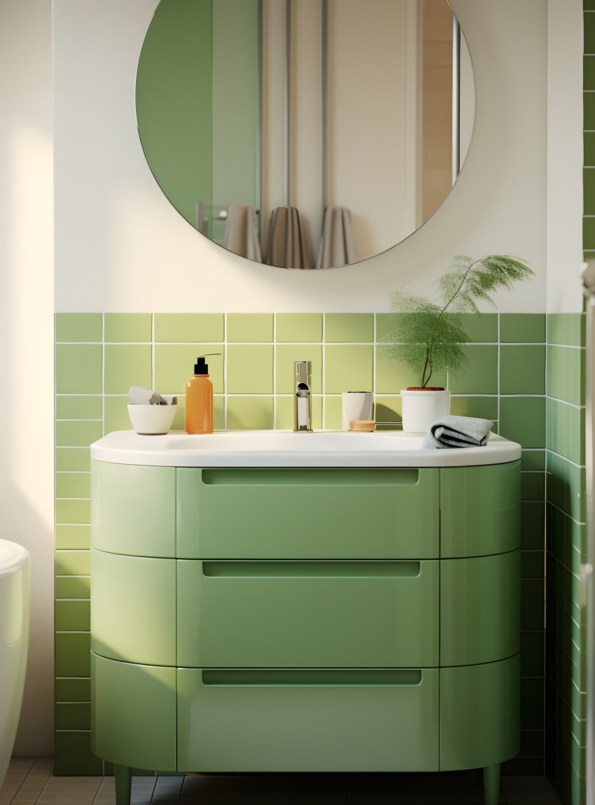 Integrated Wash Basin Shelves