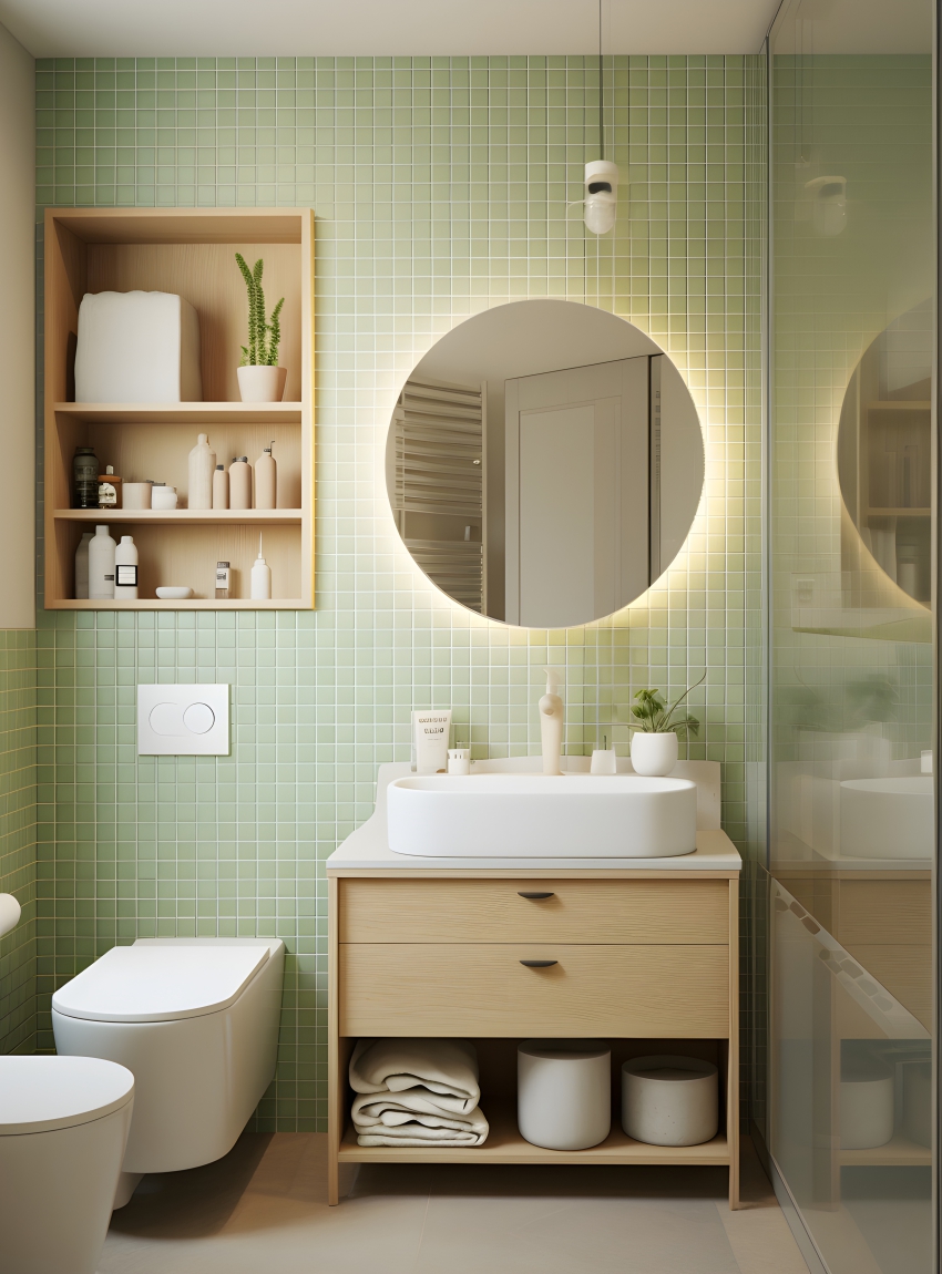 Freestanding Wash Basin Shelves