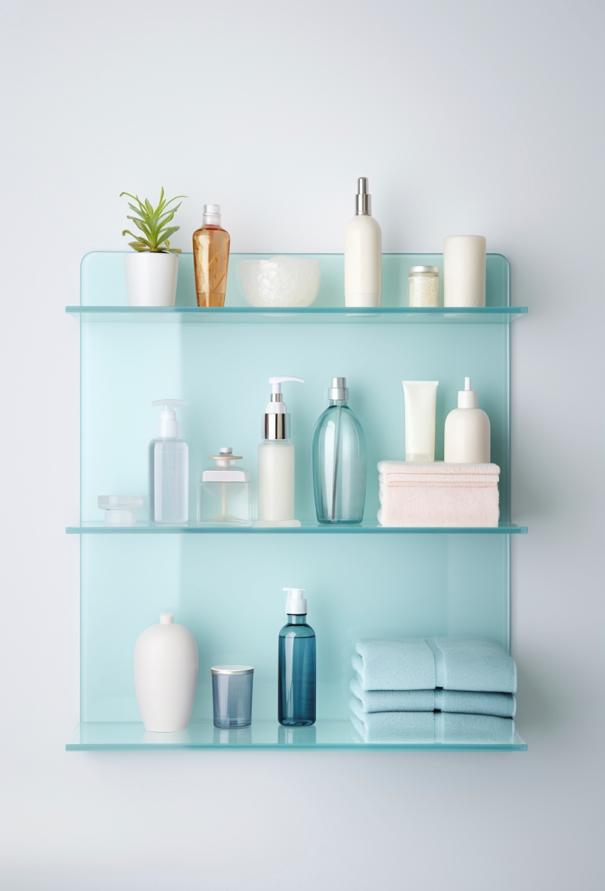 Wall-Mounted Bathroom Shelves