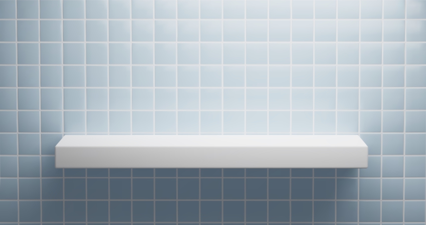 Floating Marble Shelves Design For Bathroom