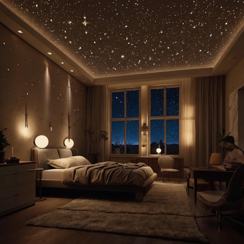 False Ceiling and Ceiling Star Lights