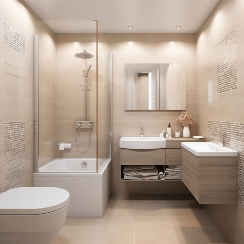 Divider Wall Design For Bathroom