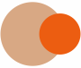 Neutrals And Orange colour combination for bedroom wall