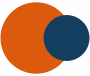 Tangerine Orange With Prussian Blue colour swatch for bedroom
