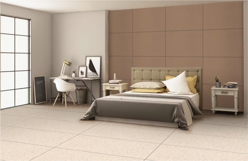 soft brown and cream colour combination for bedroom