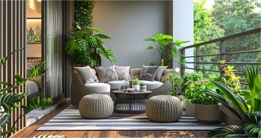 Summer-friendly balcony decor