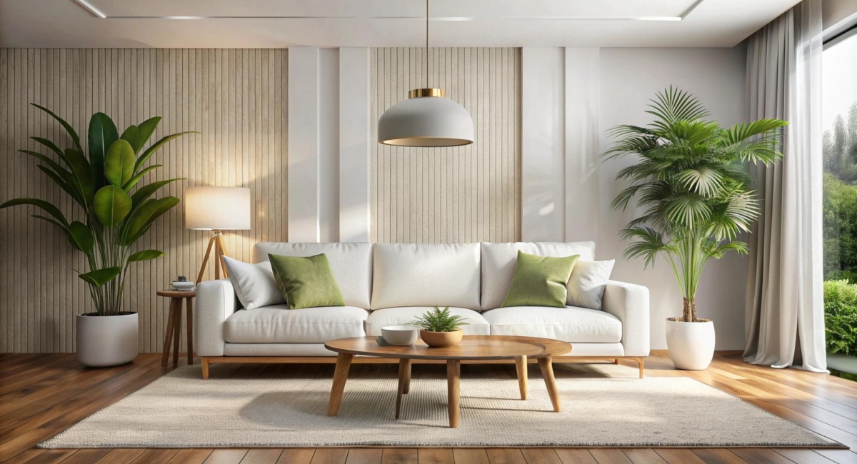 Modern Living Room Interior Design Ideas with Tiles & Decorative Touches