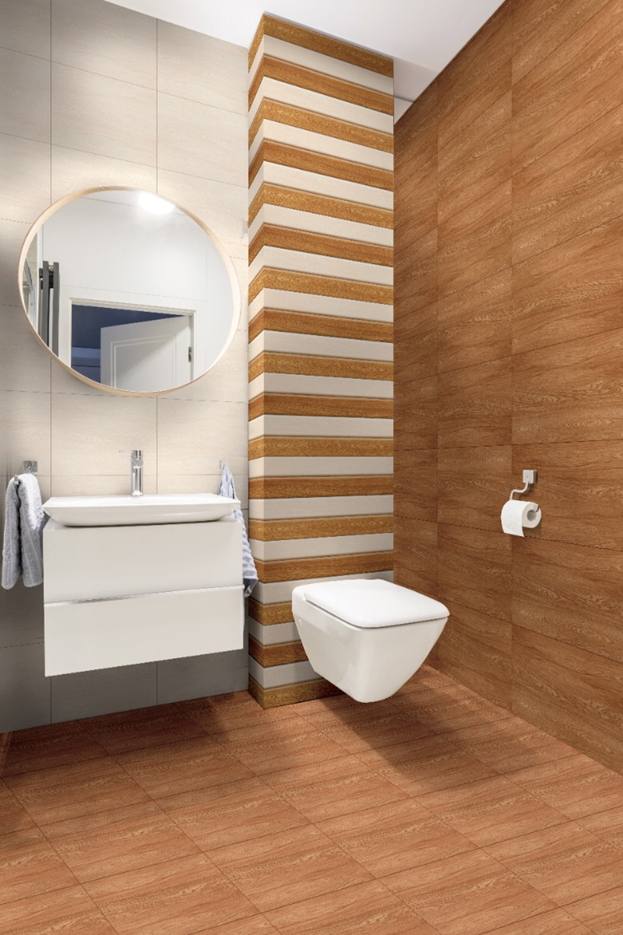wood look bathroom tiles for wall and floor