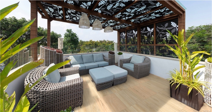 Outdoor tile for terrace flooring