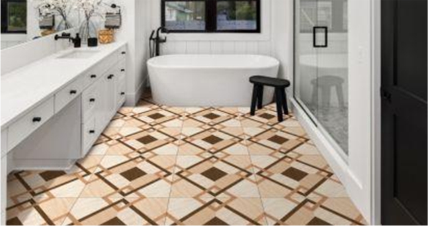 2x2 brown tiles for bathroom flooring
