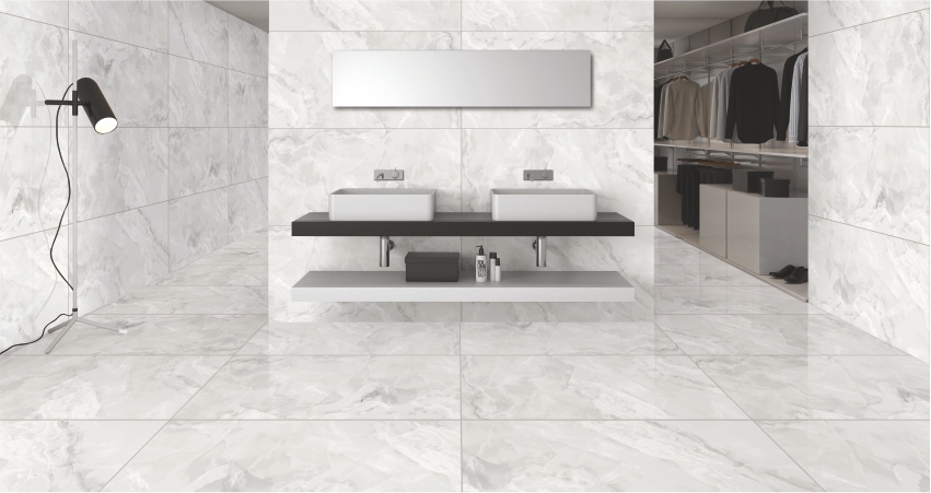 Onyx Super White Marble tile for bathroom floor and wall