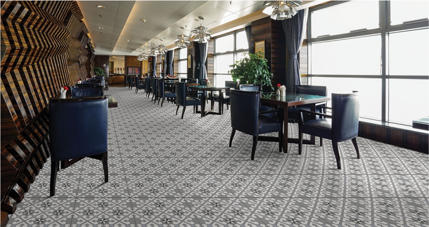 Sophisticated BDF Moroccan Art Grey FT forever tiles for restaurants
