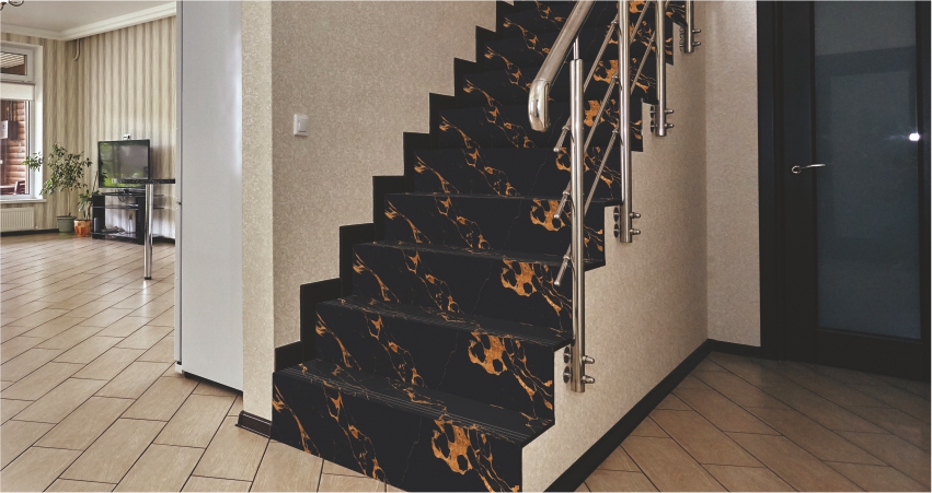 Marble oozes panache Stair tiles