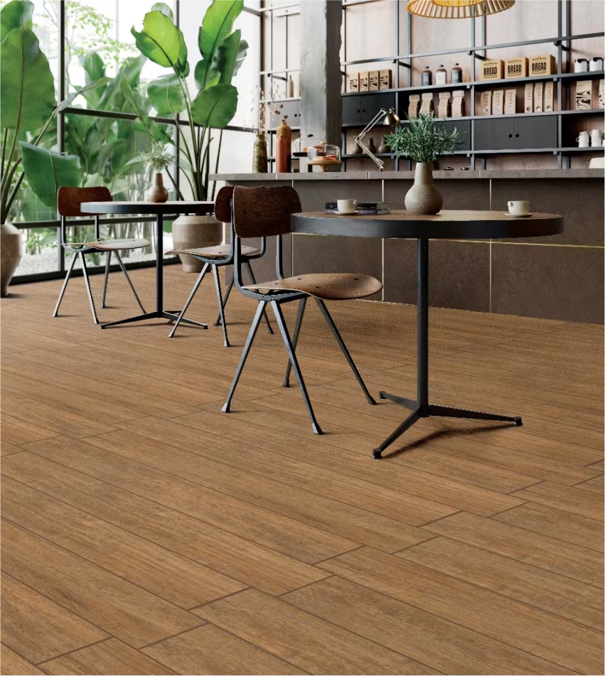 Stylish DGVT Chestnut Oak wooden plank tiles for a rustic touch
