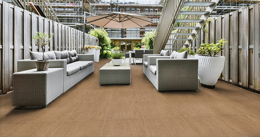 DGVT SafeGrip Rustic Brown anti-skid tiles for Outdoor area