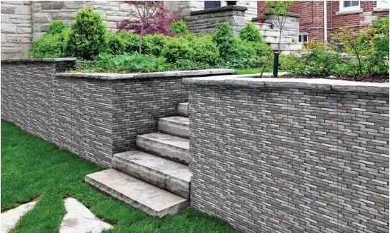 stacked stone look outdoor wall tile
