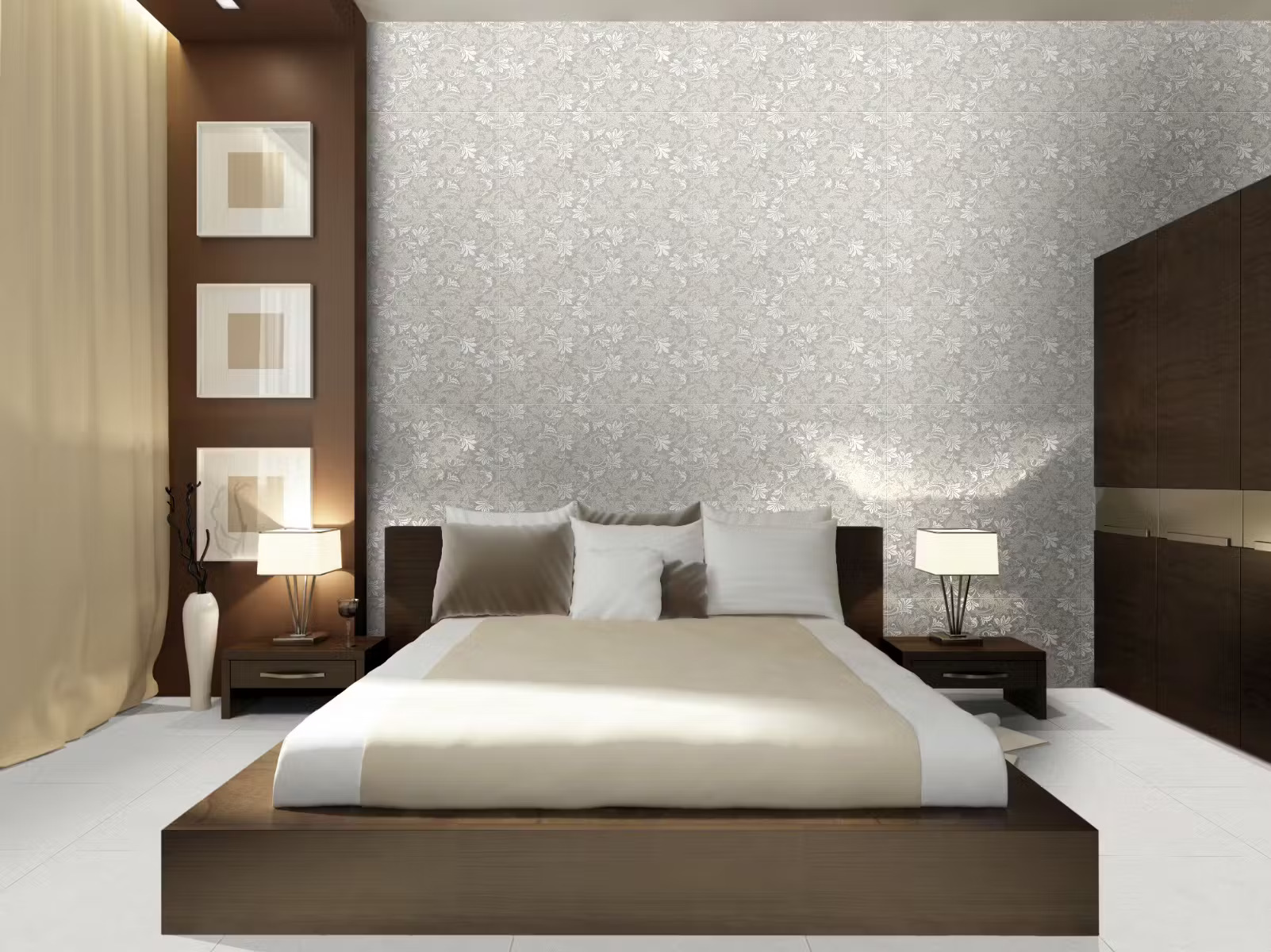 Bedroom PGVT Statuario Natura wall tile